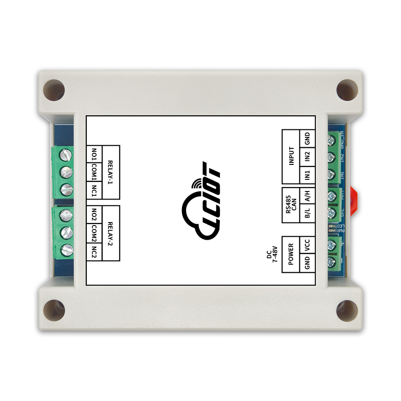 RS485+CAN通讯双路继电器模块-RS485版本（带
